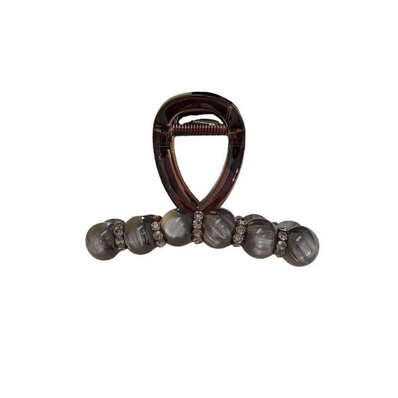 尚先生 气质美拉德交叉发饰轻便百搭后脑勺夹子抓夹 亚克力 发夹 男女同款情侣款