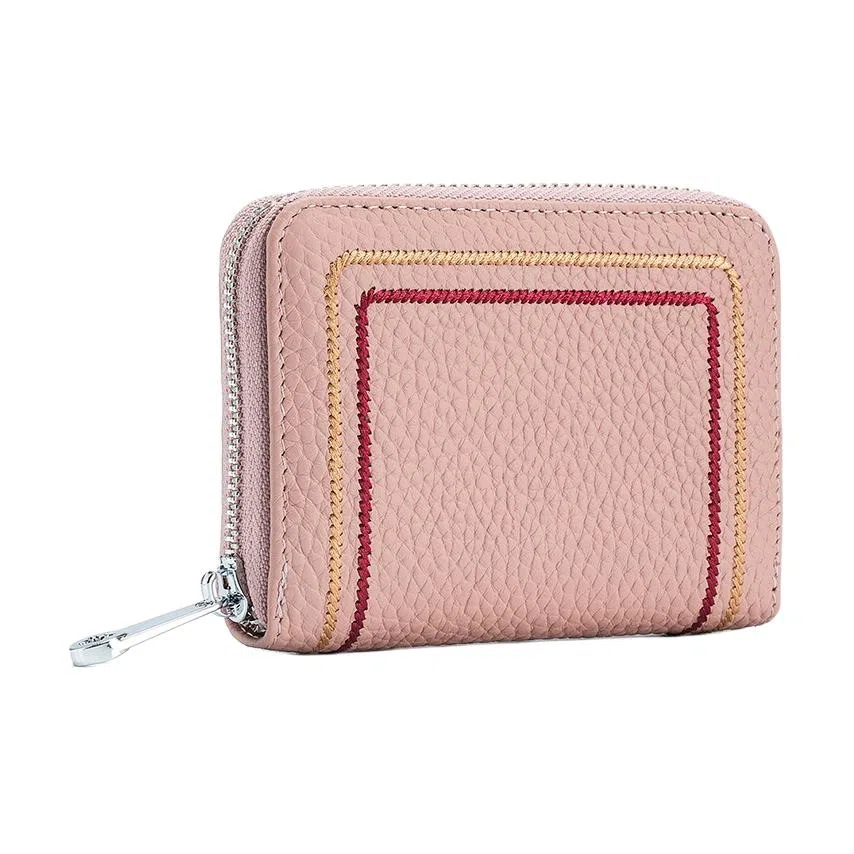 掐尖 多卡位卡片简约软皮零钱包硬币 头层牛皮 卡包 常规 女款 多色