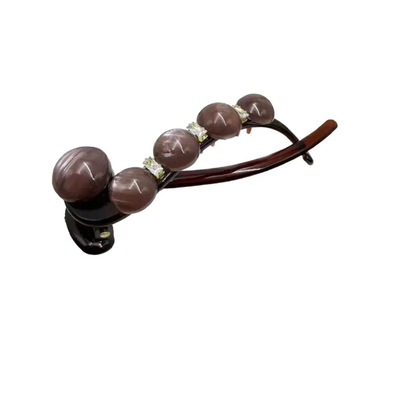 尚先生 秋季轻便一字夹百搭后脑勺扭扭夹气质美拉德抓夹 亚克力 发夹 女款