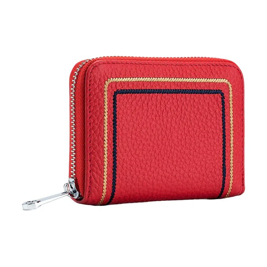 掐尖 多卡位卡片简约软皮零钱包硬币 头层牛皮 卡包 常规 女款 多色