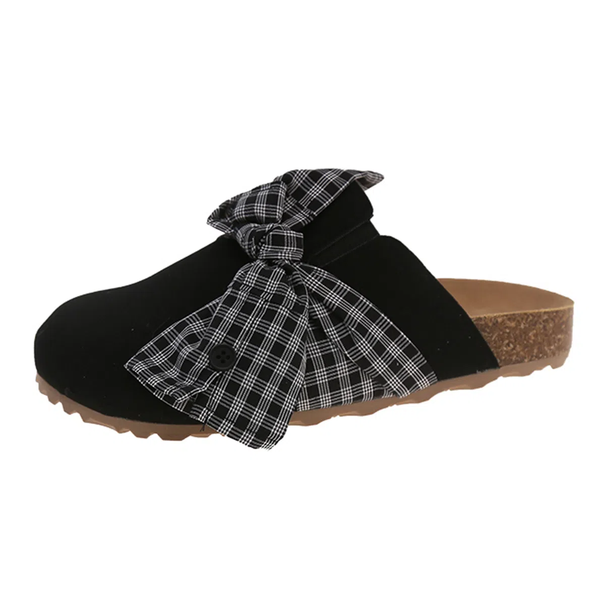 乐乐鱼 大蝴蝶结一脚蹬浅口凉拖 防磨防滑包头拖鞋 女