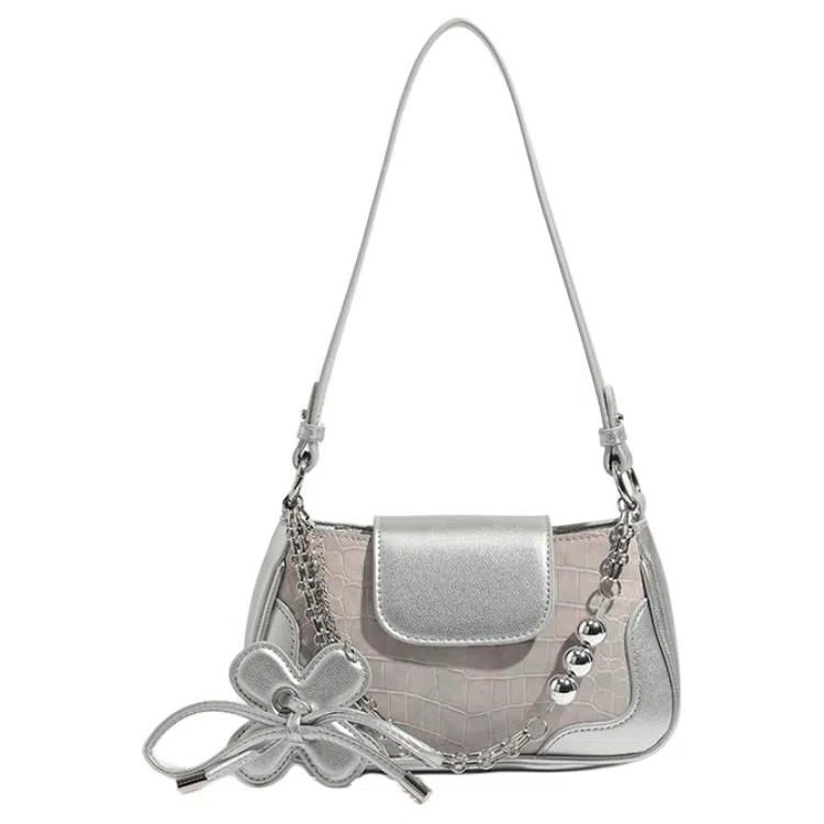 DALO PU Shoulder Bag Silver