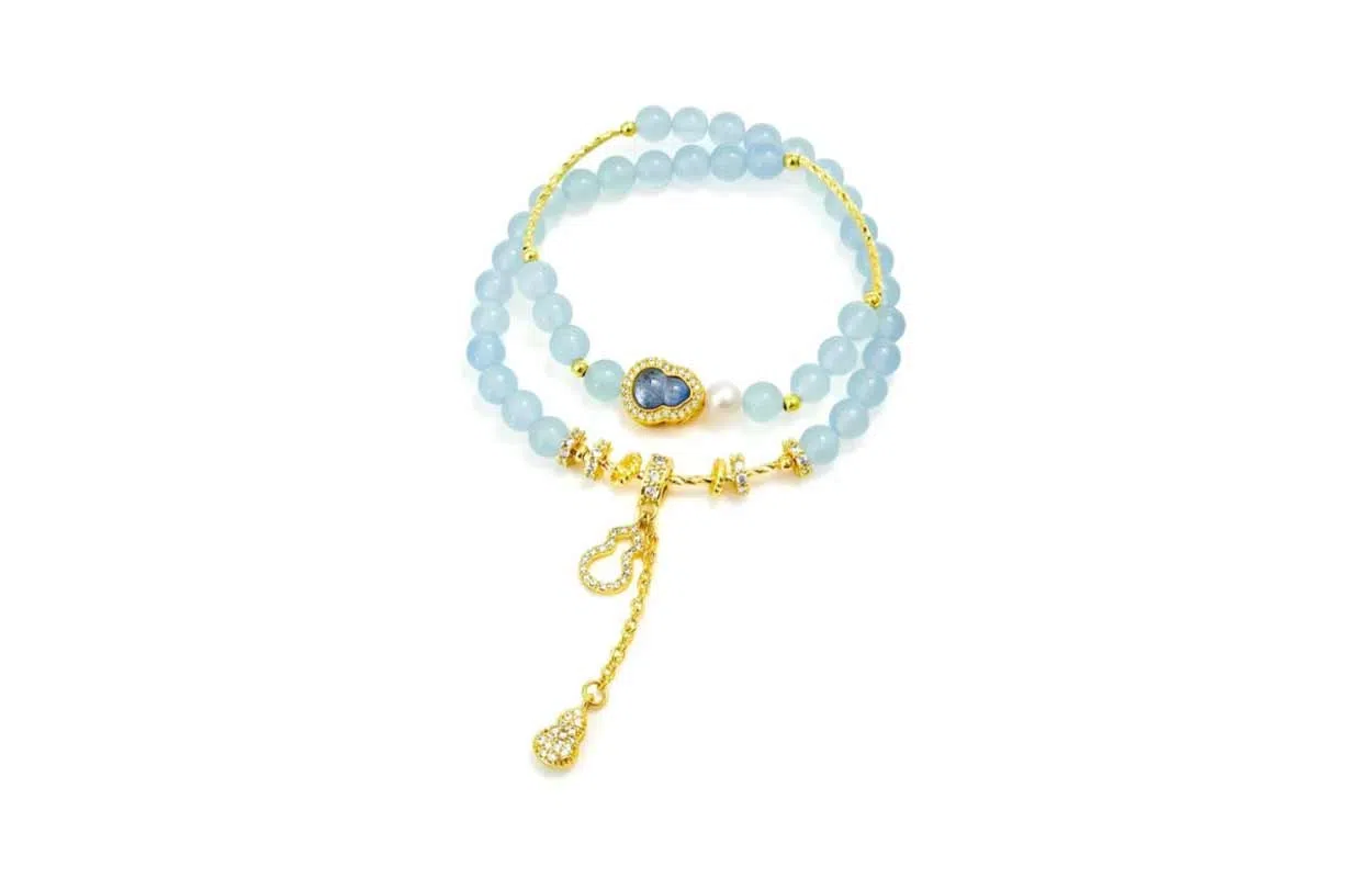 百利金 招财福禄 吉祥纳福顺遂如意国潮复古新中式精致轻奢优雅气质经典百搭小众设计葫芦转运珠手饰#好运 粉水晶 手串 男女同款情侣款