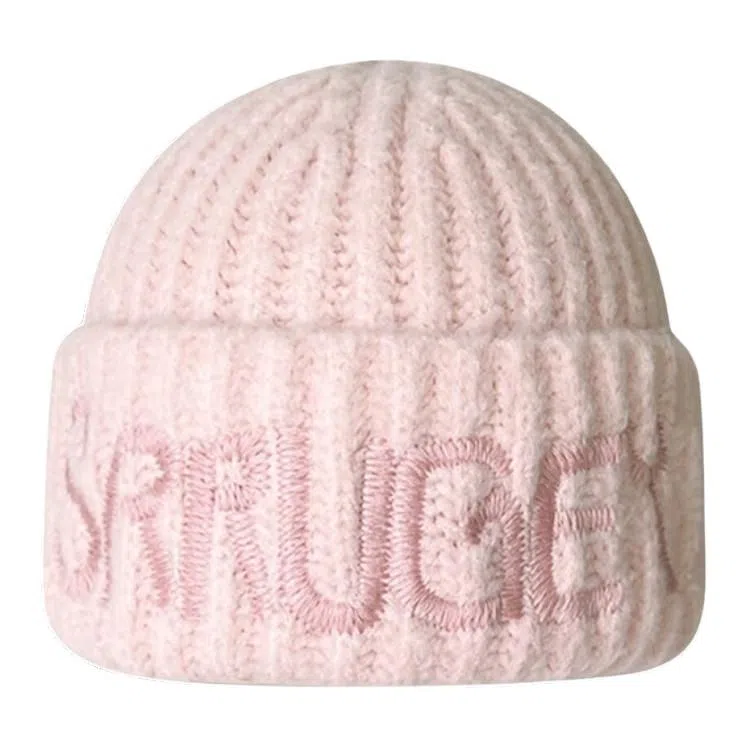 Cgediao Letter Embroidered Knit Hat