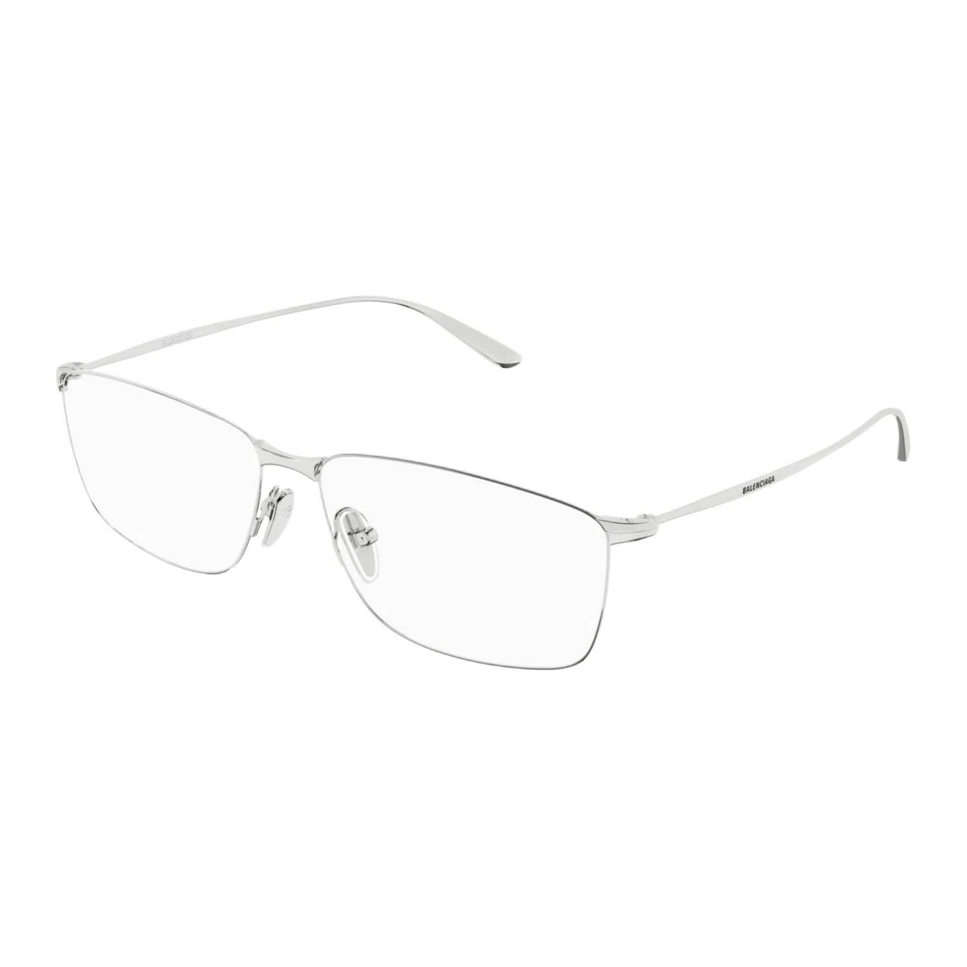 Balenciaga Metal Square Optical Frames Silver