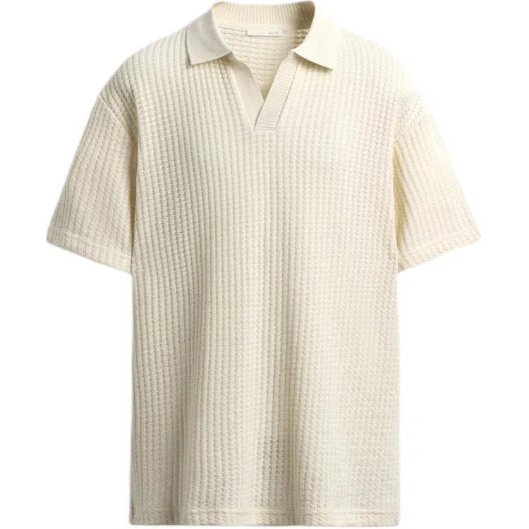 ZARA Slim Fit Textured Polo Shirt