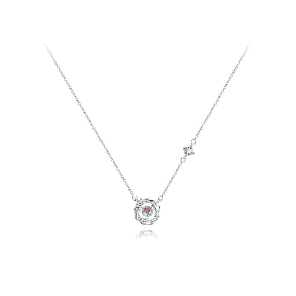 【纯银999】 六桂福珠宝 跳动的心 小众设计经典百搭学生日常简约高级感精致轻奢转运约会通勤温柔气质可调节锁骨链 足银 项链 女款