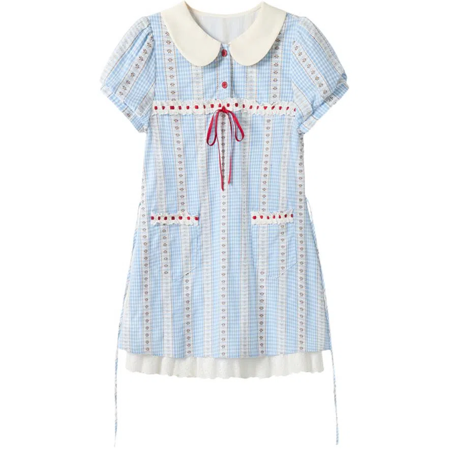 苏九儿 甜美娃娃领可爱减龄短袖连衣裙 女款