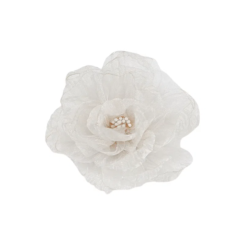 蒙妮 森系温柔风氛围感山茶花 布料 发夹 女款