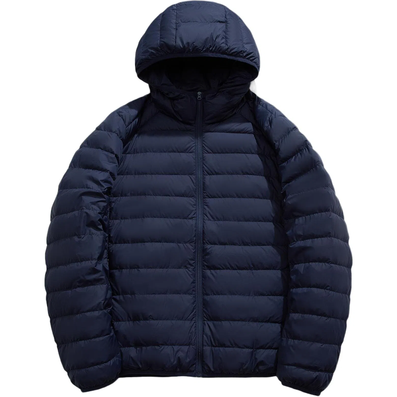 鸭鸭 纯色舒适时尚连帽轻薄羽绒服 男款