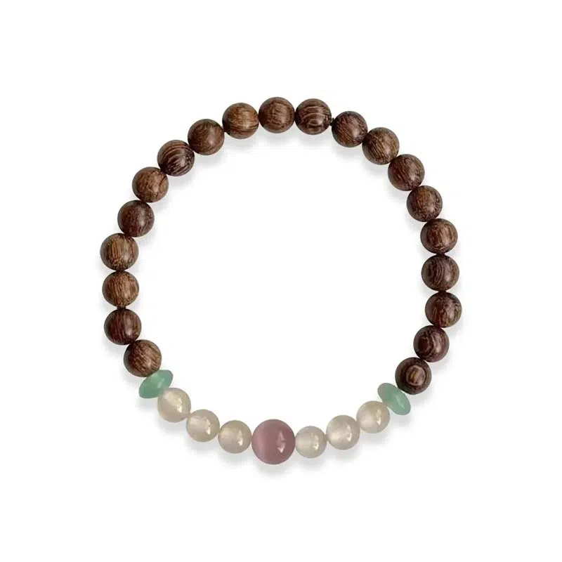 【吸金转运】 色菲尔 新中式桃花运手饰 国风小众设计 甜美清新少女心轻奢精致高级感珠串时尚百搭#好运 鸡翅木 手串 男女同款情侣款