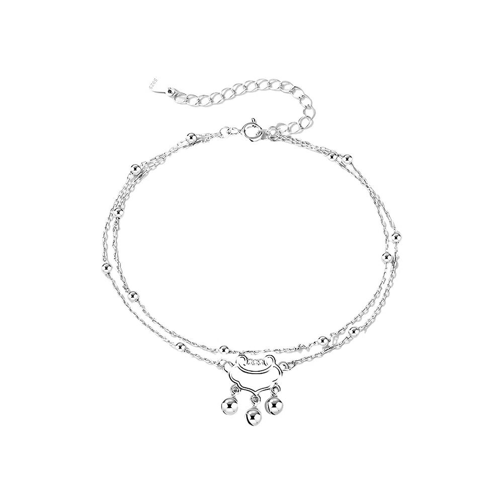 饰伴 皎锁铃光高级感 精致轻奢小众设计日常百搭  #好运 合金 脚链 男女同款情侣款