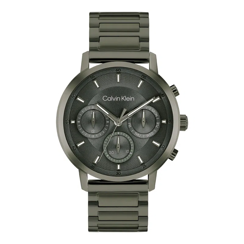 Calvin Klein Bold Quartz Green Dial Steel Bracelet
