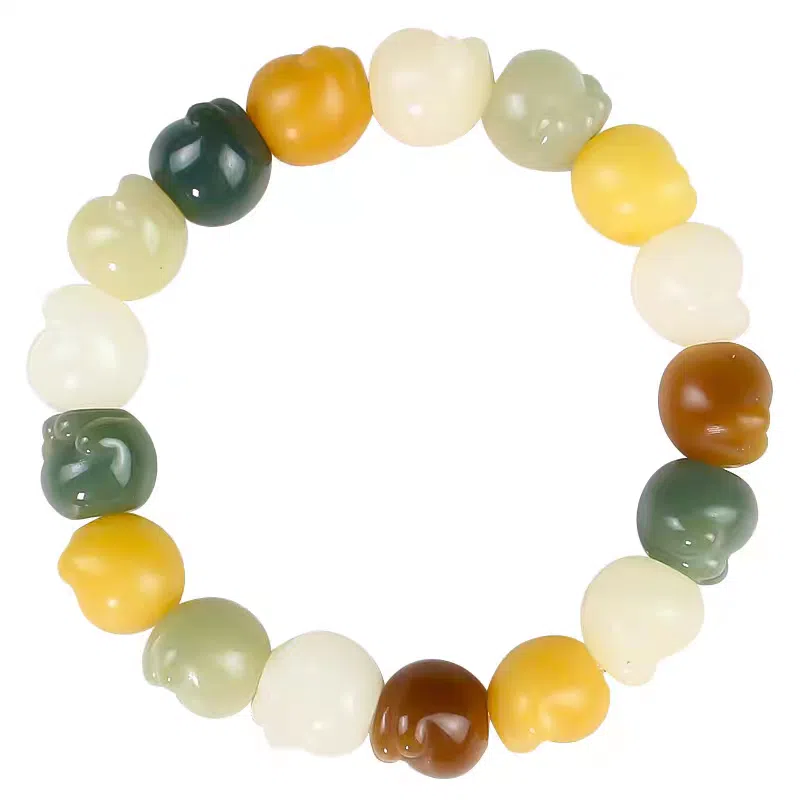 钵提 小清新雕刻猫咪文玩绕指柔饰品可爱炭烧多宝猫爪#好运 菩提根 手串 男女同款情侣款