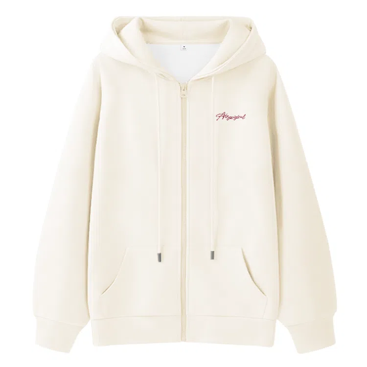 棉致 字母简约纯色牛奶丝复合抗皱无性别主义宽松落肩休闲卫衣 男女同款