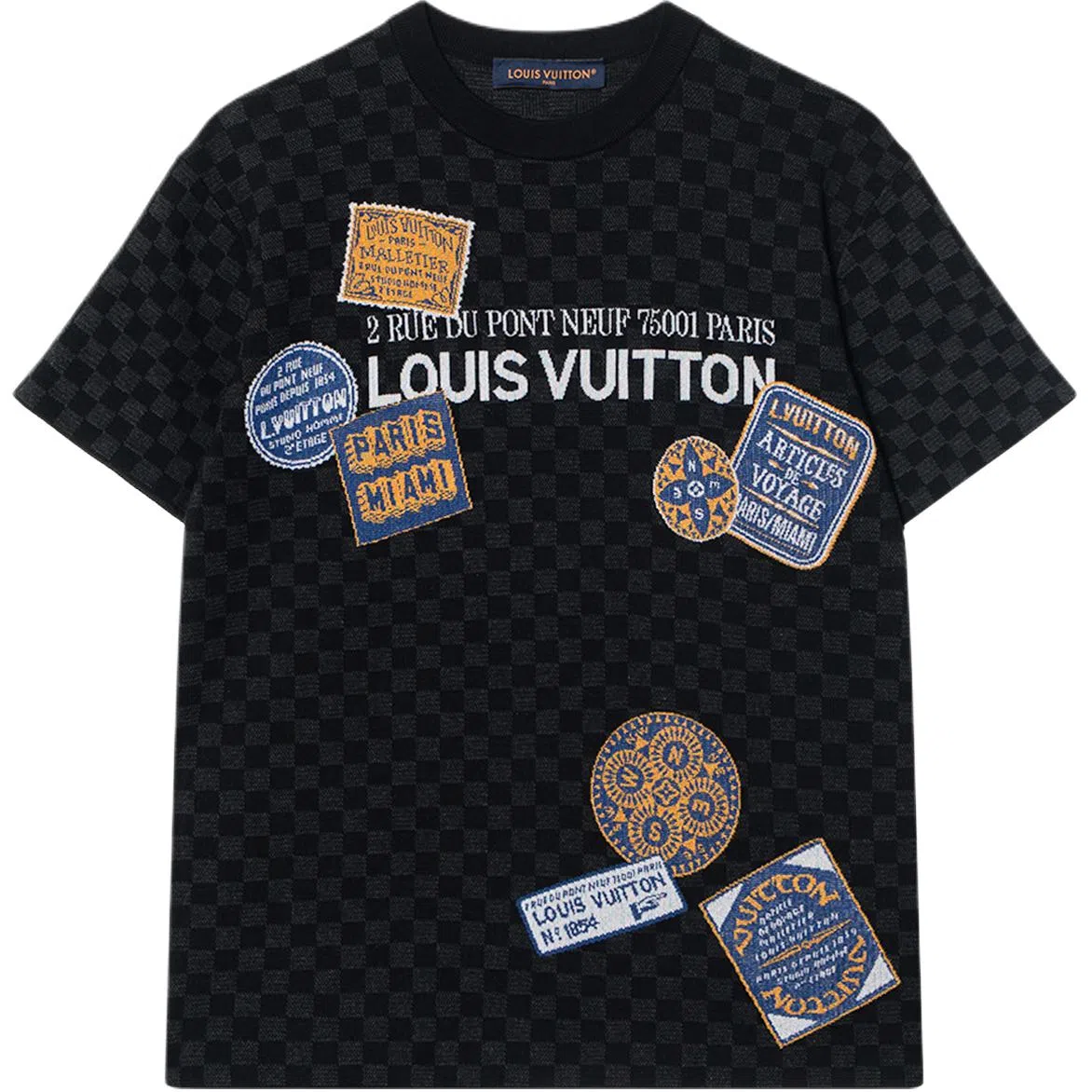 Louis Vuitton SS25 Logo Print T-Shirt Black