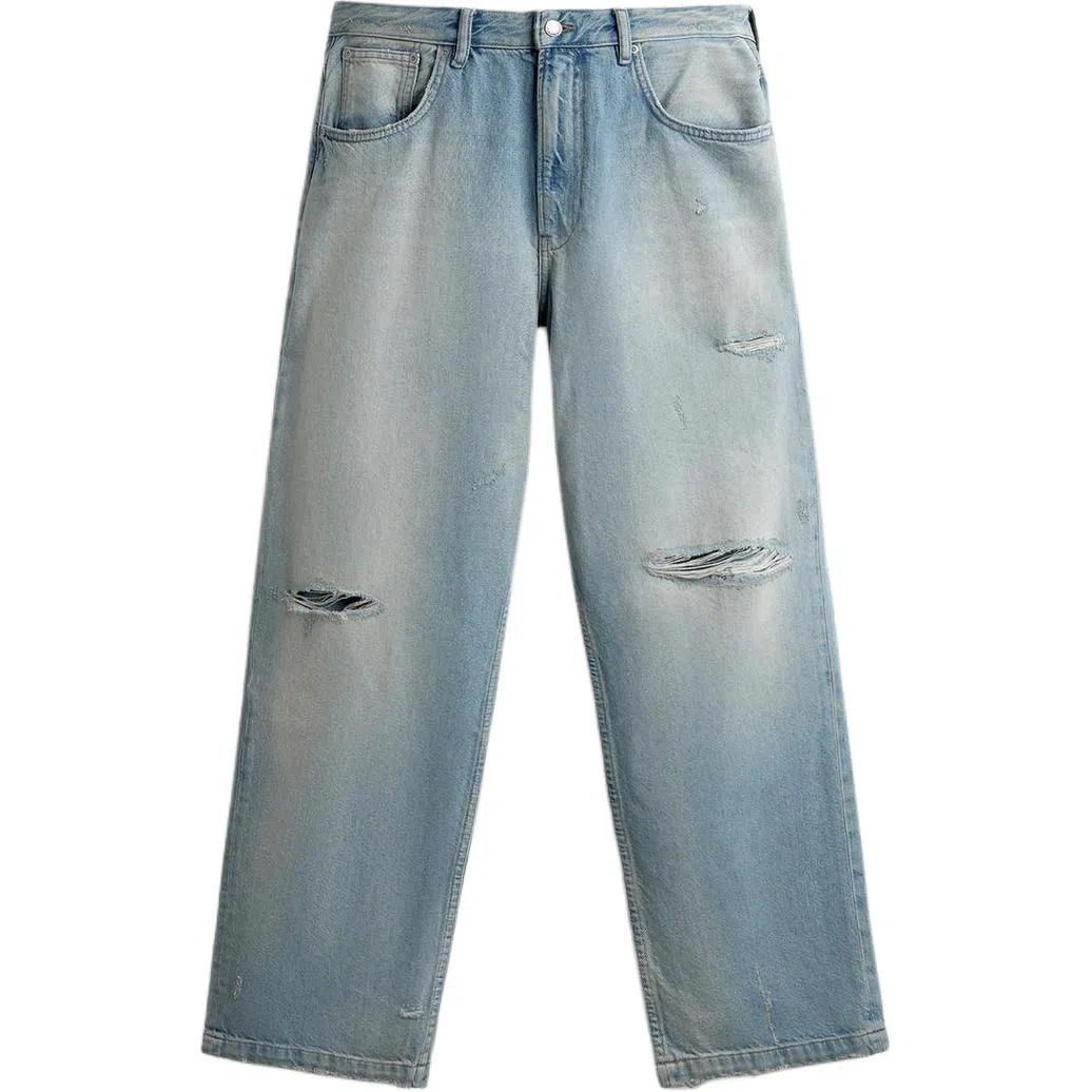 ZARA Loose Fit Distressed Jeans