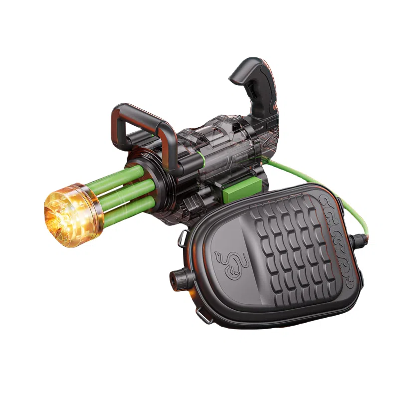 欧洛伊 喷火旋转加特林脉冲电动 大容量黑科技高压蓄力连发 水枪