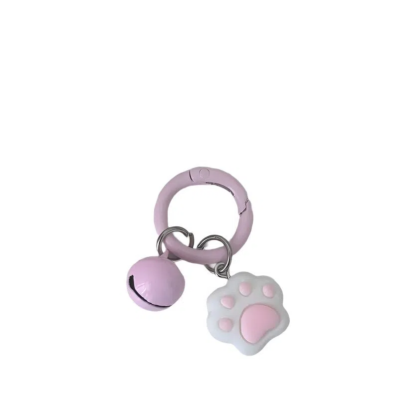 卡莱茵 可爱猫掌铃铛圆环扣软萌猫爪甜美 亚克力 挂件 男女同款情侣款