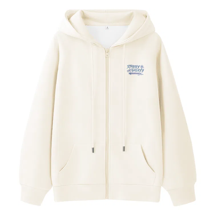 棉致 创意字母图案简约纯色牛奶丝复合抗皱无性别主义宽松落肩休闲卫衣 男女同款