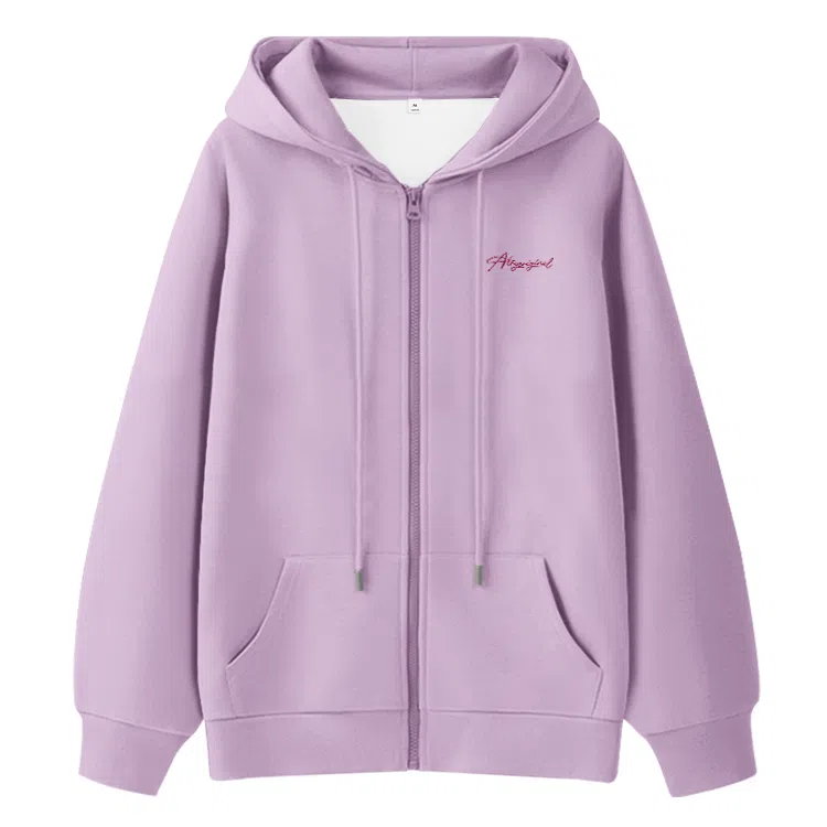 棉致 字母简约纯色牛奶丝复合抗皱无性别主义宽松落肩休闲卫衣 男女同款