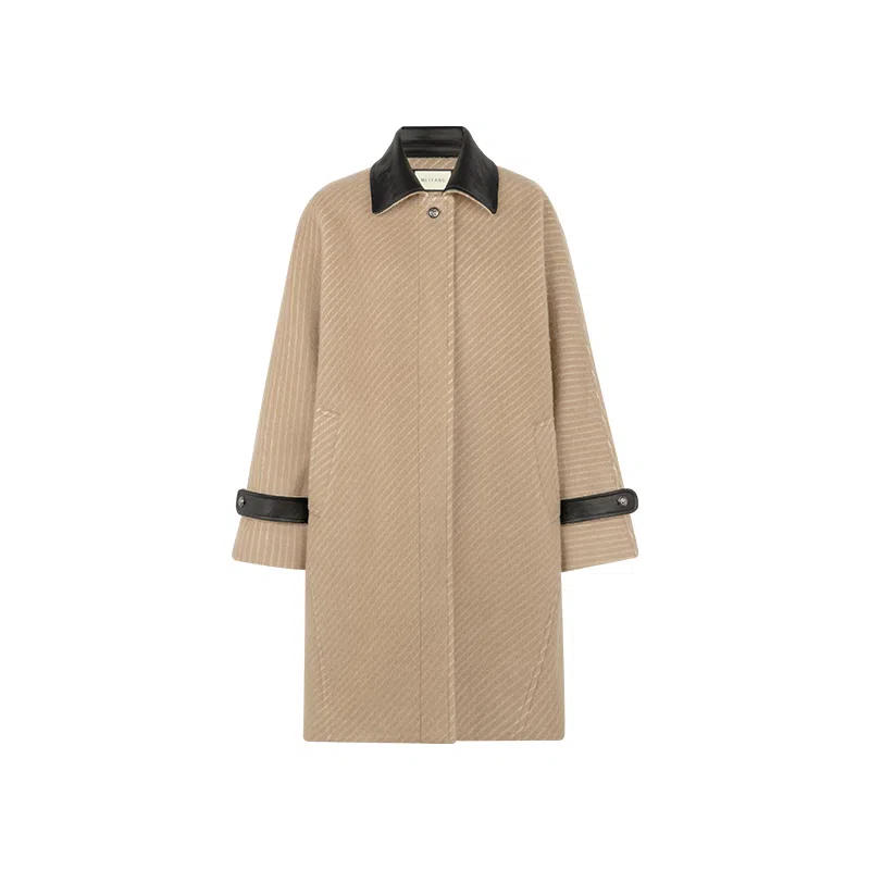 美洋 绵羊毛斜纹色织大衣 女款