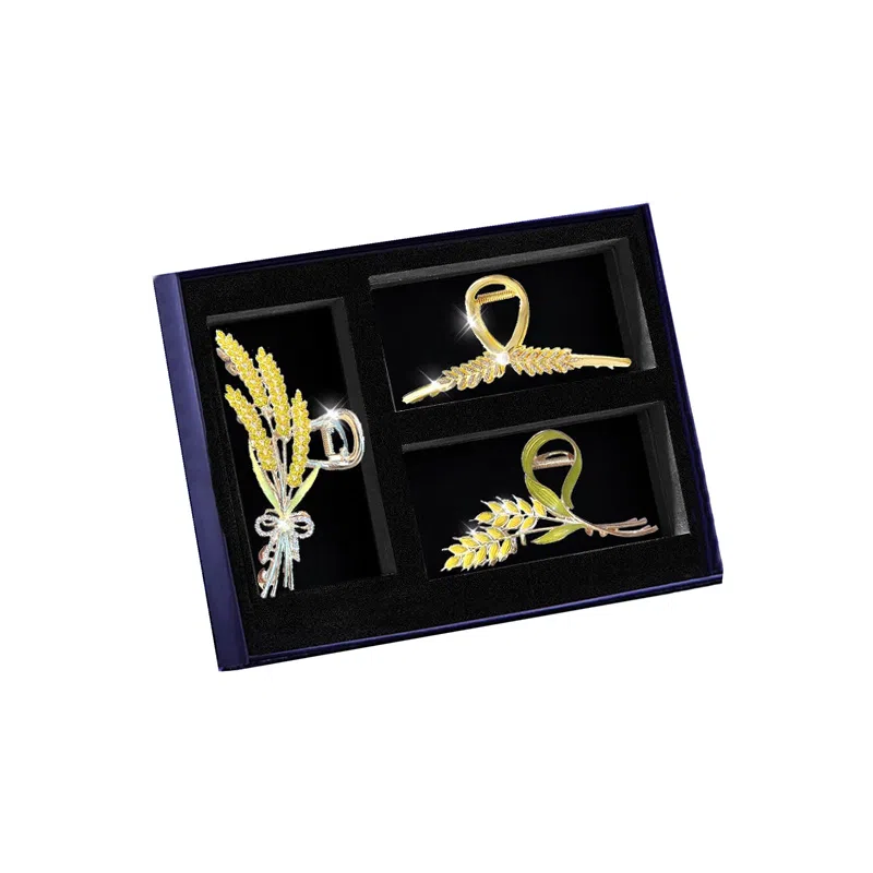 妖娆猫 麦穗头饰高端鲨鱼夹高级感抓夹 合金 发夹 女款