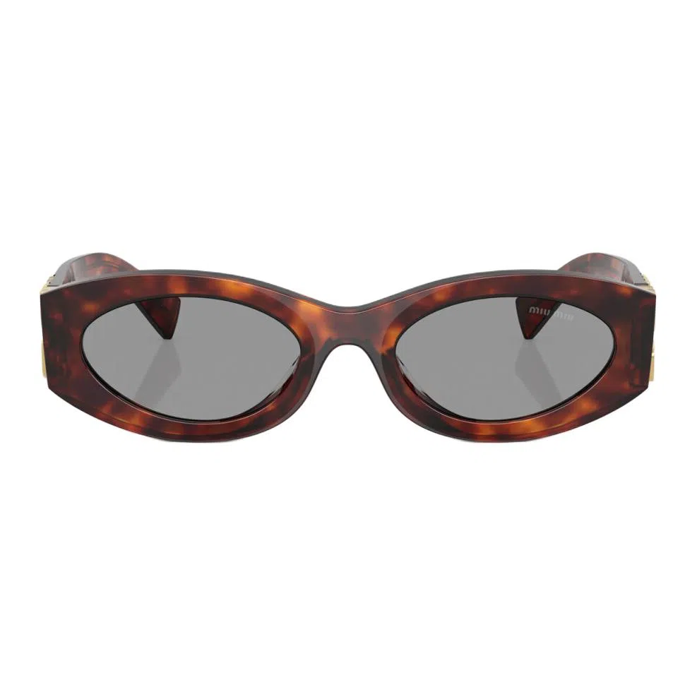 Miu Miu Oval Logo Sunglasses Havana