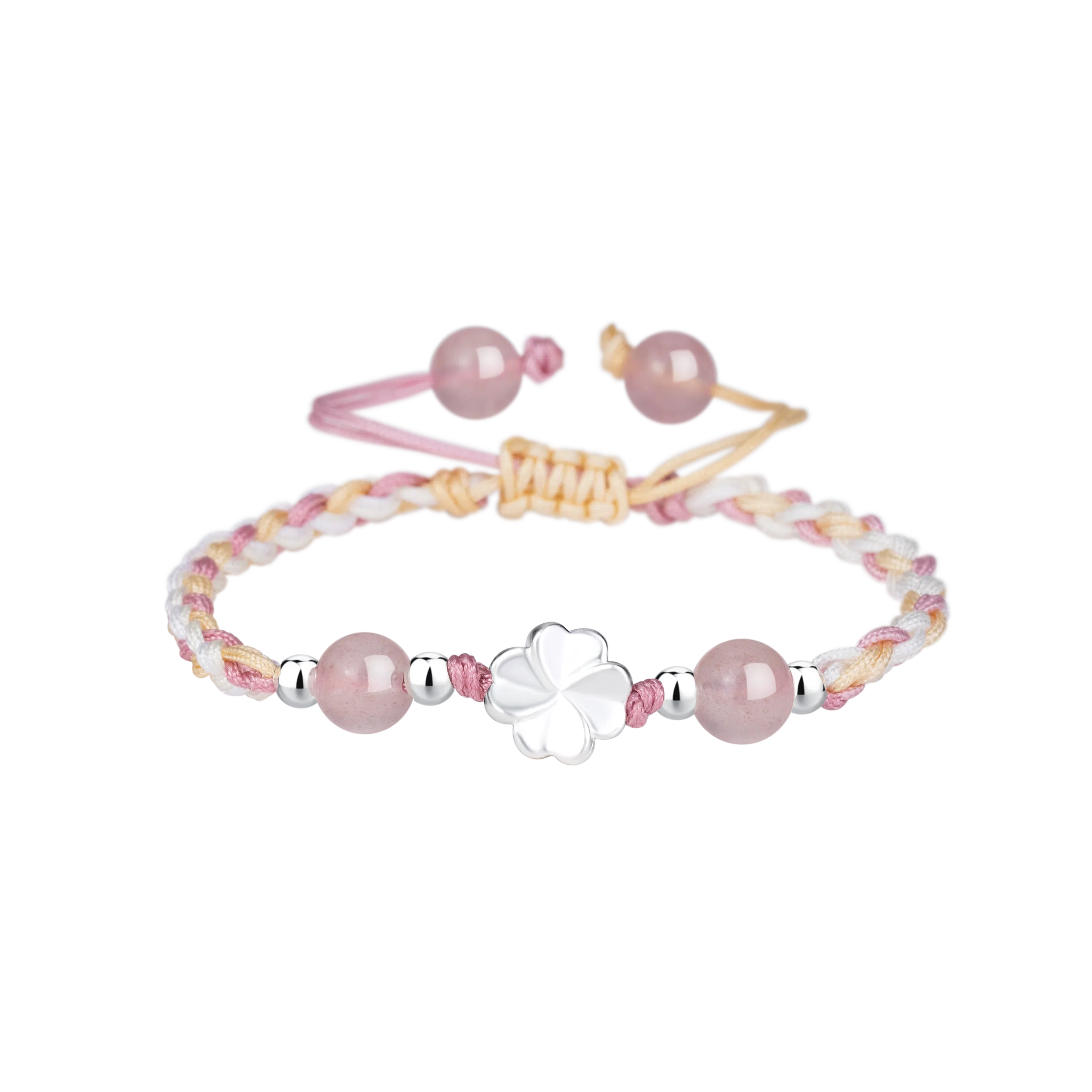 【999银幸运草 高品质】 色菲尔 新中式四叶草转运 小众设计国潮编织日常通勤出行百搭可调节手饰#好运玄学 编绳 手绳 男女同款情侣款