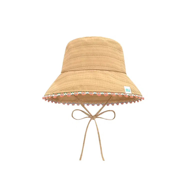 心水好物 甜美可爱花边蓝色春夏季遮阳防晒盆帽户外露营日常通勤百搭出片 棉 渔夫帽 女款