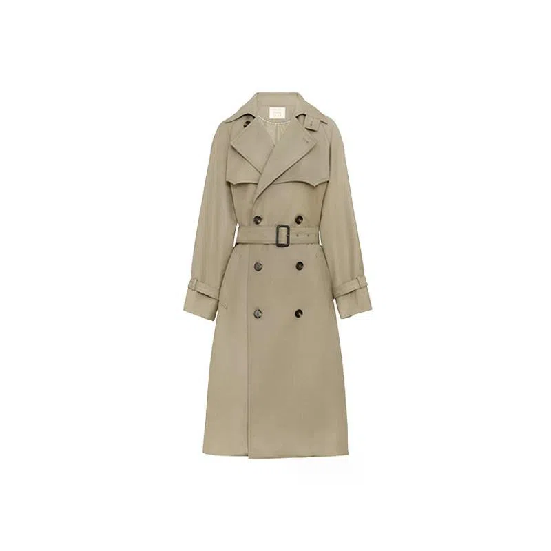 美洋 英伦双排扣中长款风衣 女款
