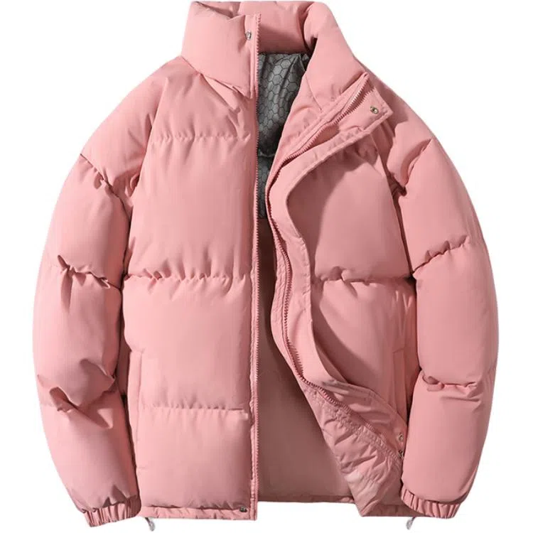 BUSINE 2025 Solid Color Winter Puffer Jacket