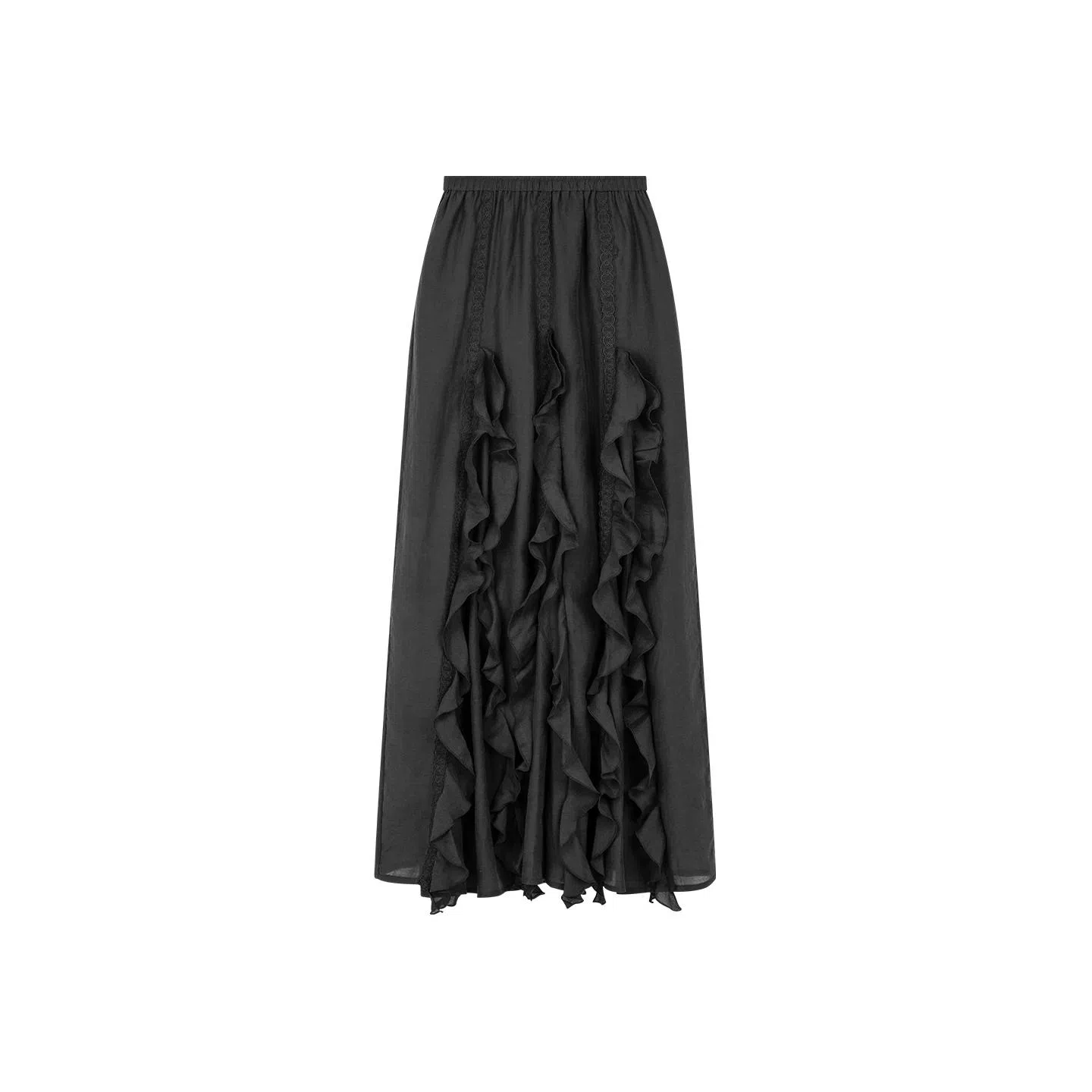 美洋 荷叶蕾丝边简约百搭休闲长裙 女款