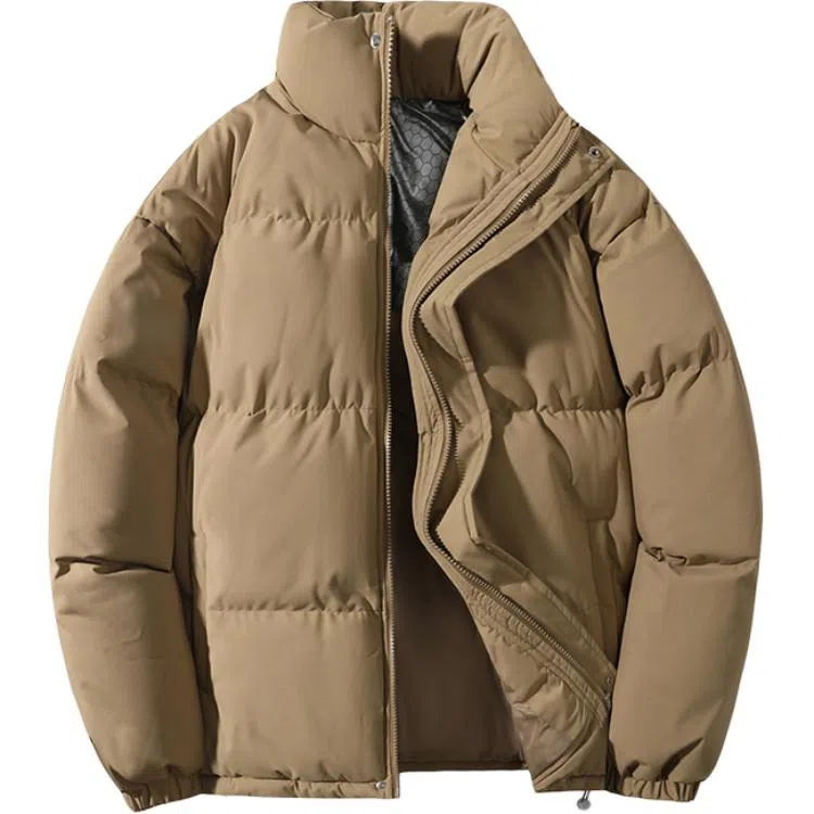 BUSINE 2025 Solid Color Winter Puffer Jacket