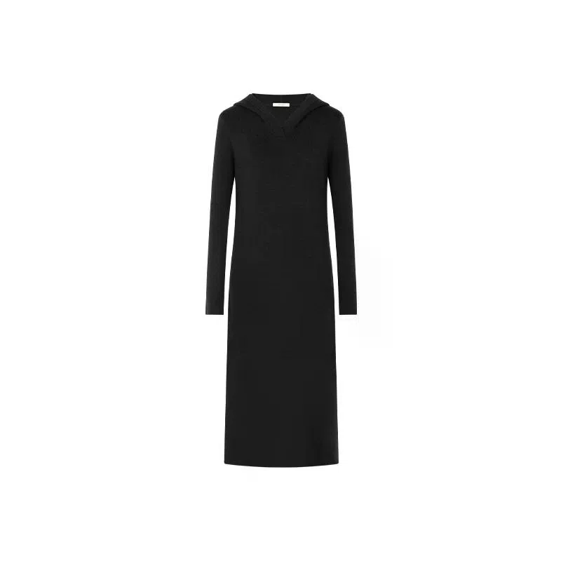 美洋 显瘦连帽针织长袖连衣裙 女款