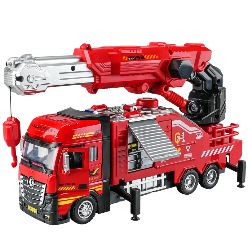 卡威 大号合金消防车吊车 火车/摩托/汽车模型