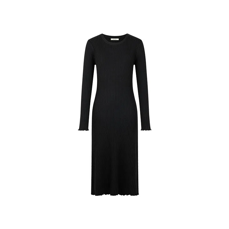 美洋 显瘦圆领针织长袖连衣裙 女款