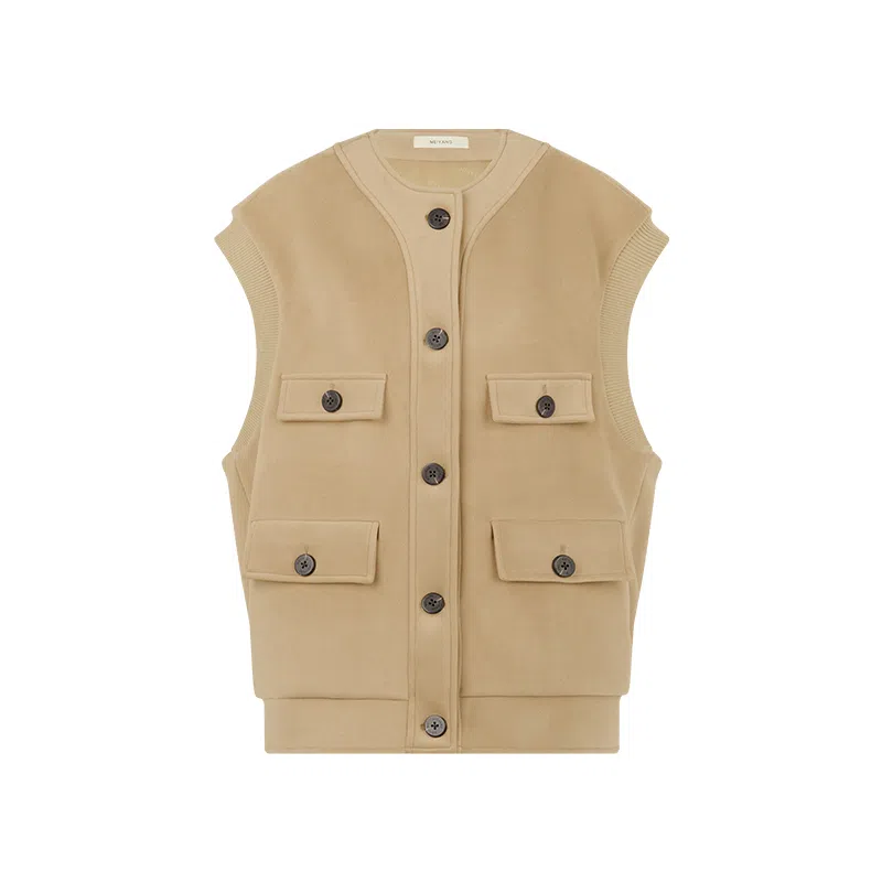 美洋 圆领小飞袖马夹马甲 女款