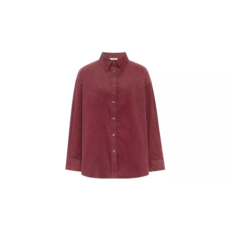 美洋 棉感灯芯绒文艺复古衬衫 女款