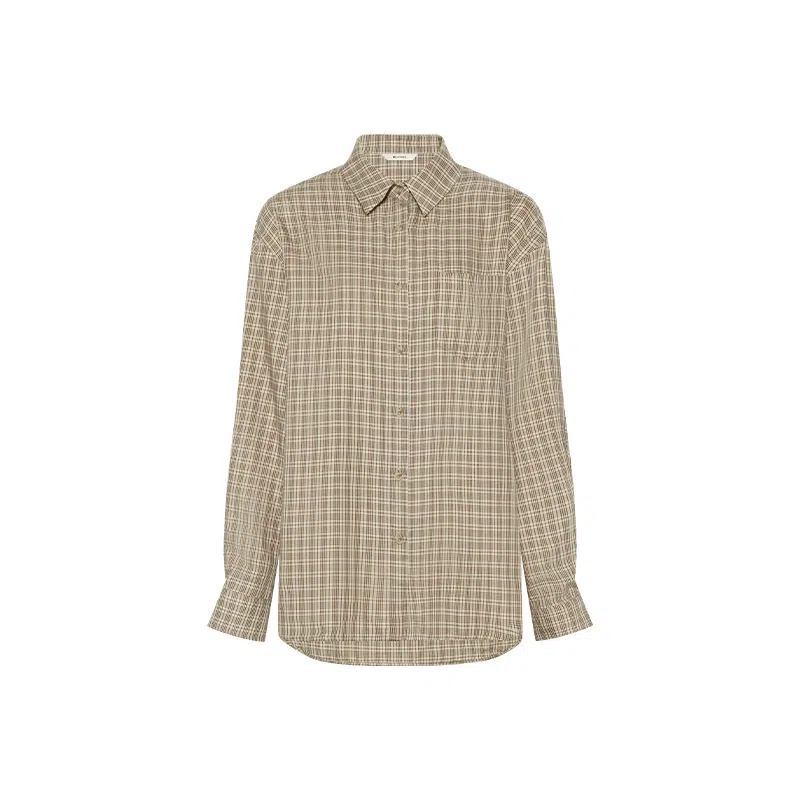 美洋 宽松长袖格纹衬衫 女款