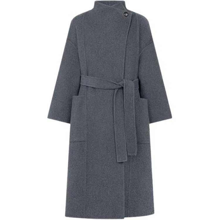 美洋 羊绒羊毛混纺双面长款大衣 女款