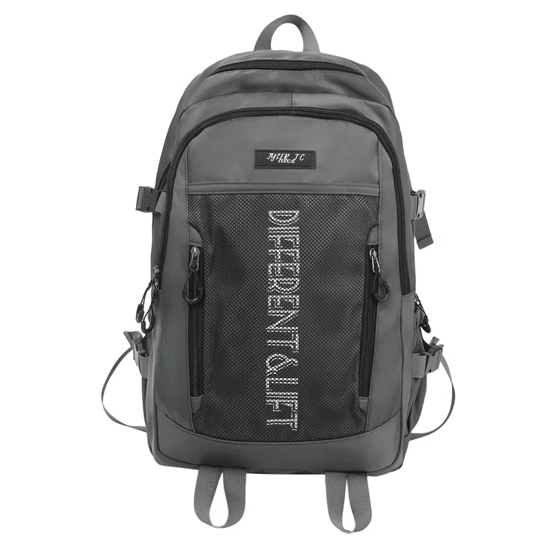 醇龙 大容量休闲百搭轻便 尼龙拼网 双肩包 常规 男女同款情侣款 多色