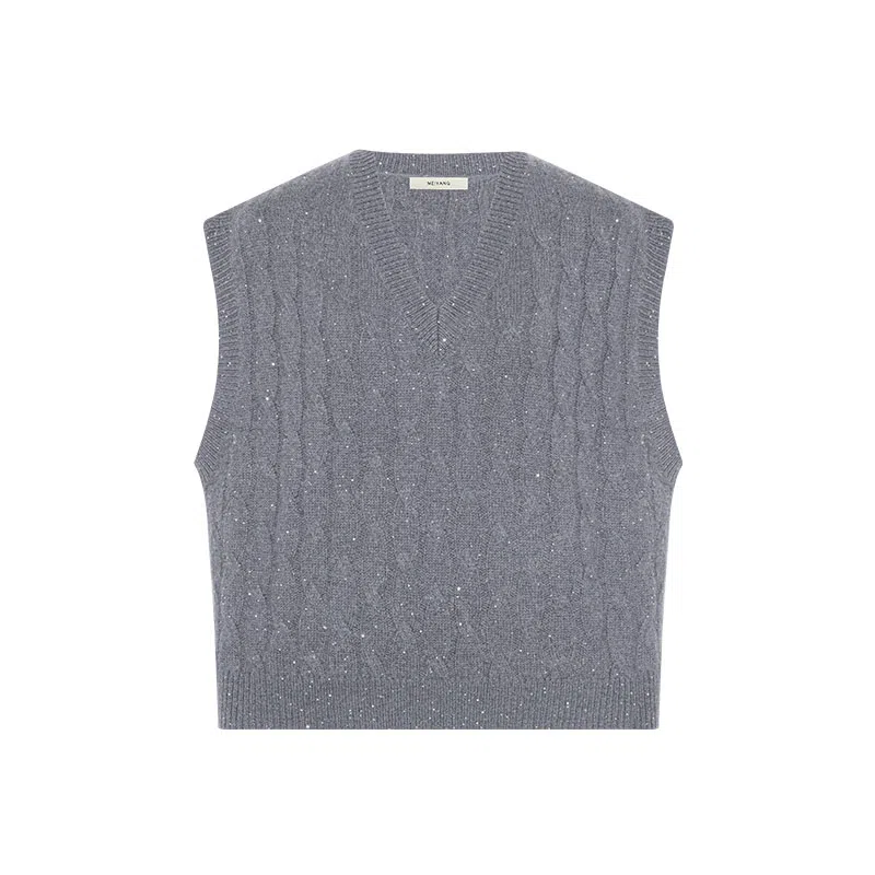 美洋 羊绒星空珠片马甲 女款