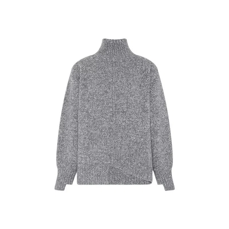 美洋 真丝羊绒混纺不规则花纱毛衣 女款