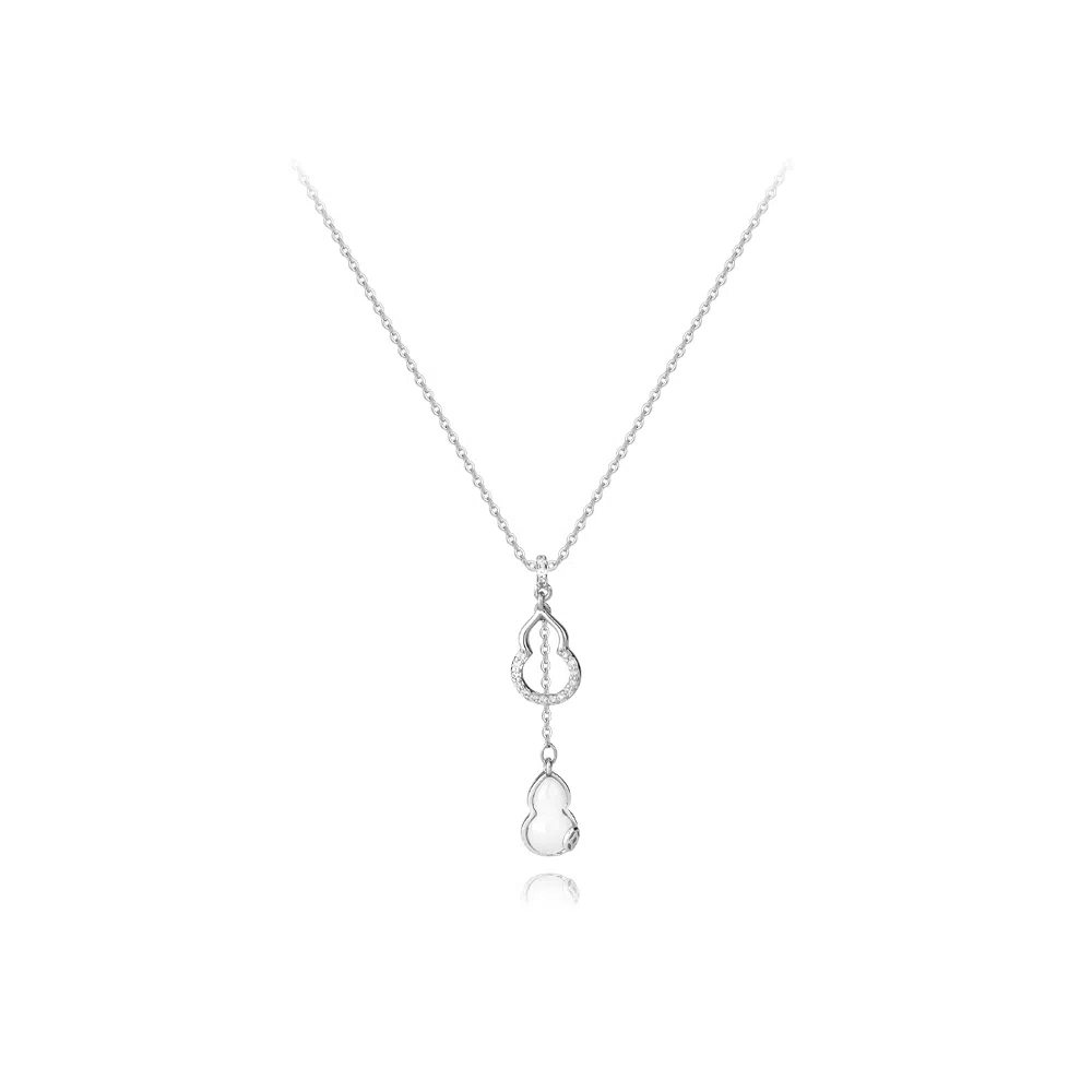 【纯银999 | 转运葫芦】 六桂福珠宝 小众设计经典百搭学生日常高级感简约精致轻奢平安通勤约会温柔气质可调节锁骨链#好运 足银 项链 女款