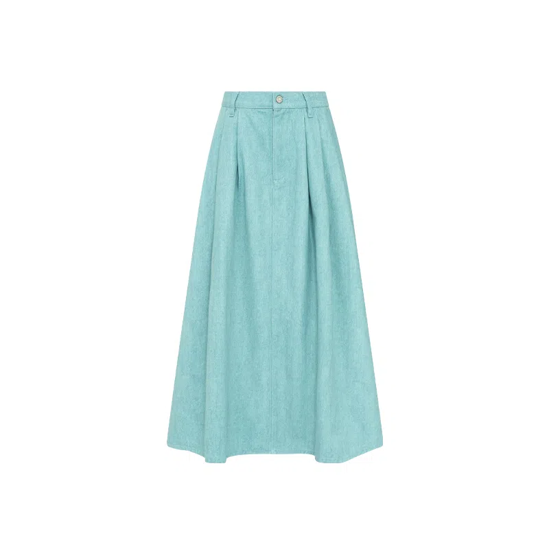 美洋 清新阔腿半身裙牛仔长裙 女款