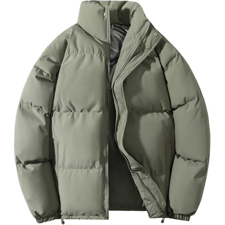 BUSINE 2025 Solid Color Winter Puffer Jacket