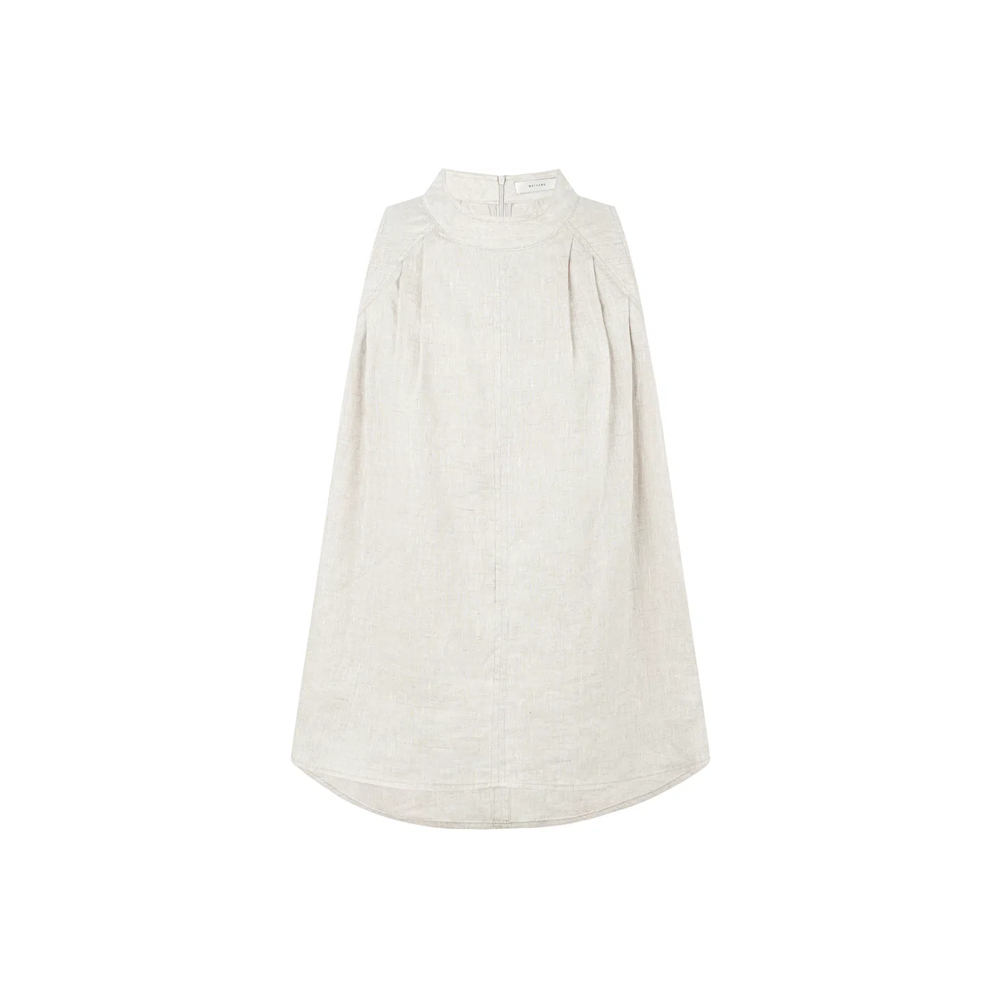 美洋 亚麻立领挖肩背心 女款