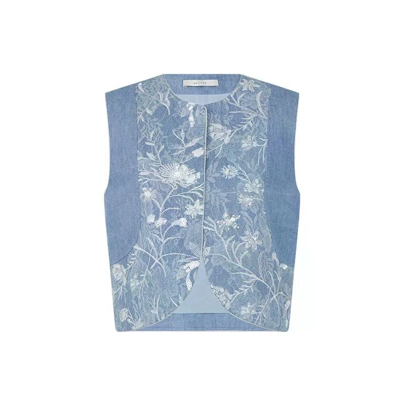 美洋 重工刺绣珠片绣新中式马甲 女款