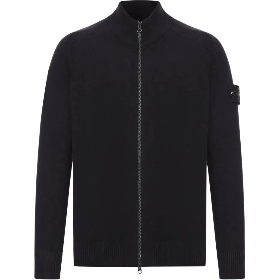 Stone Island High Neck Double Zipper Sweater